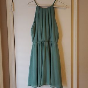 Lush- Green Flowy Dress